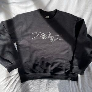 Vinyl crew neck